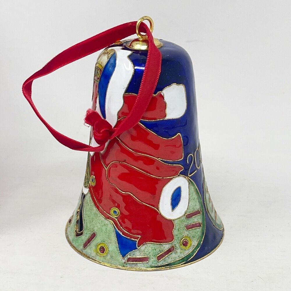 Dillard's Collectible Cloisonné Bell 2006 Christmas Ornament Santa Claus St Nick - Picture 4 of 7